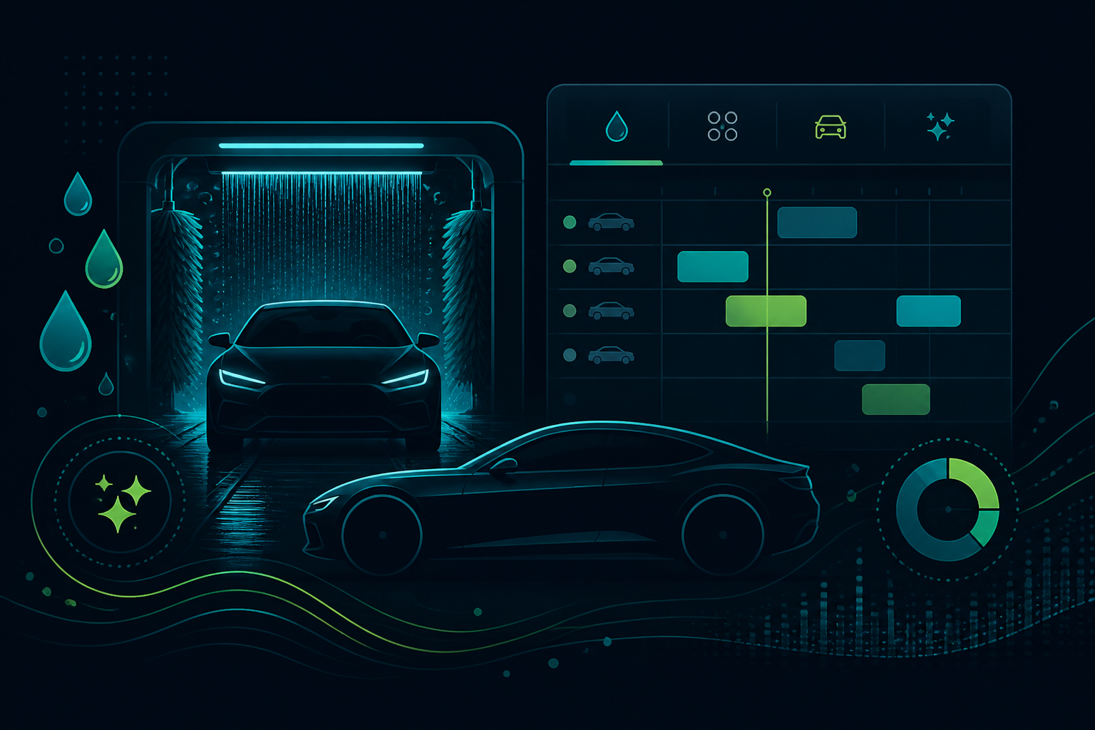 Custom car wash and car care management platform with bay scheduling, memberships, and location operations