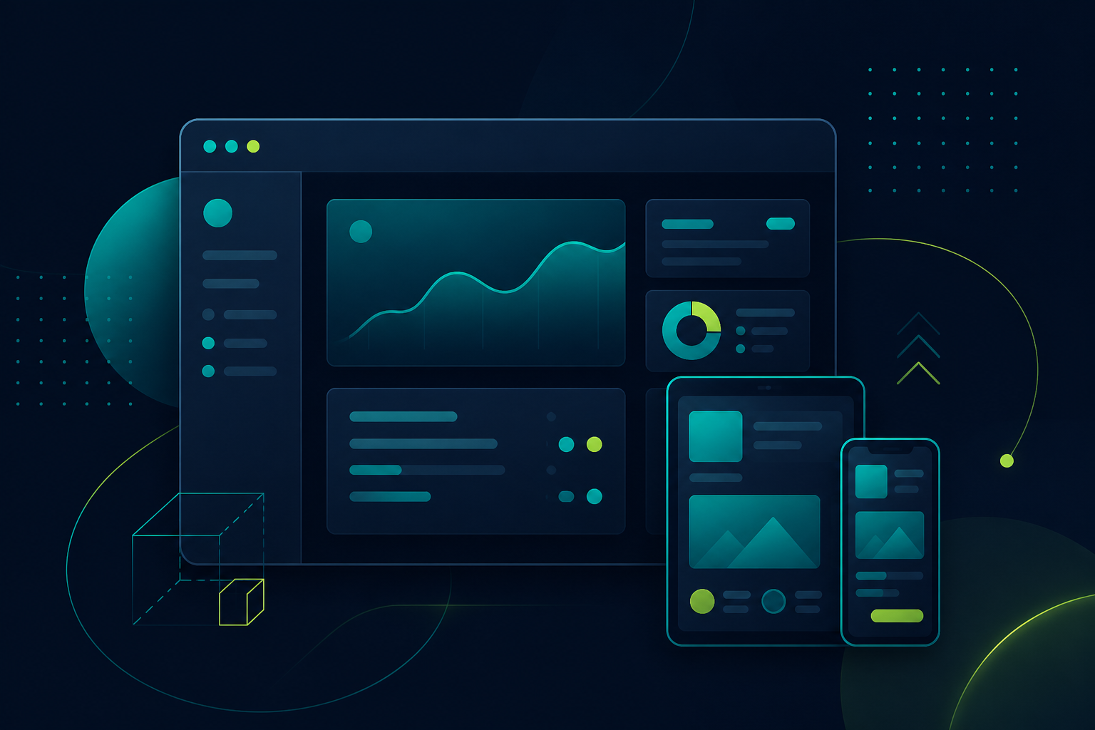 Web application development with responsive dashboards and customer portals